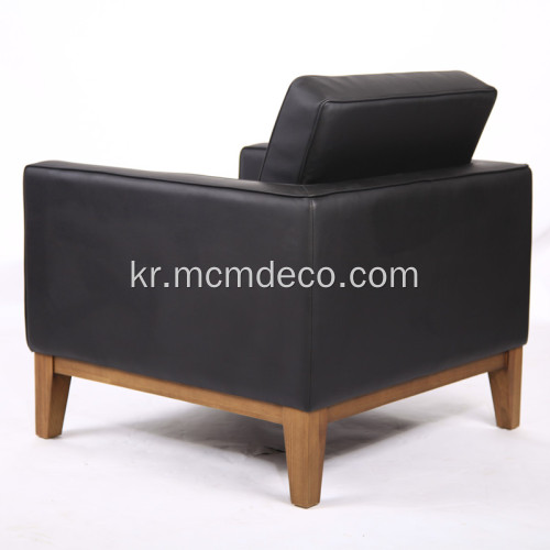 Knoll 스타일 나무 프레임 패브릭 단일 소파